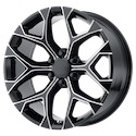 OE Creations 176 Gloss Black Milled Wheels