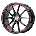 OE Creations 193 Gloss Black Red Machined Wheels